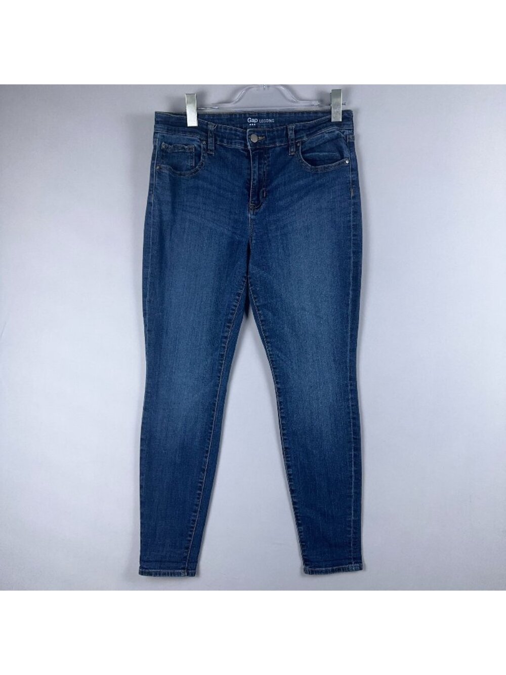 Gap Legging Jeans Size 14/32 Regular Mid Rise Blue Stretch Medium Wash